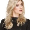 Women's Red Wavy Synthetic Lace Front Wig Mono Part By Rooted