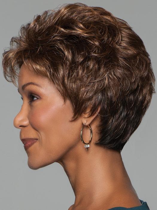Women's Short Gray Curly Synthetic Wig Basic Cap