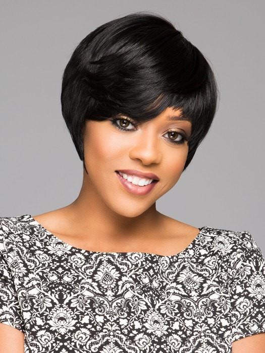 Women's African American Black HF Synthetic Wig Basic Cap