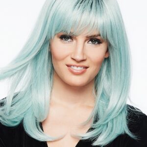 Women's Colored Mid-Length HF Synthetic Colored Wig Basic Cap