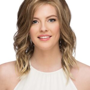 Ocean | Women's Straight Red Mid-Length Wavy Blonde New Arrivals Rooted Wigs - wigglytuff.net