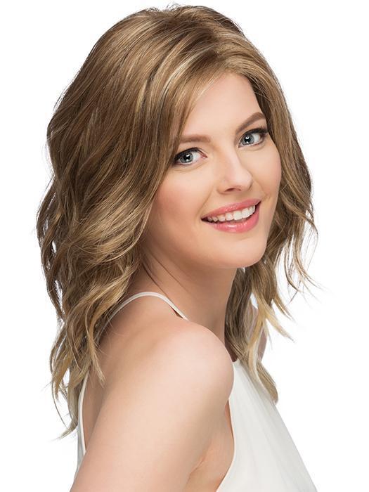 Ocean | Women's Straight Red Mid-Length Wavy Blonde New Arrivals Rooted Wigs - wigglytuff.net