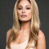 Courtney | Women's Lace Front Monofilament Synthetic Blonde Rooted Straight Gray Wigs - wigglytuff.net