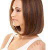 Haute | Women's Bob Lace Front Brunette Rooted Straight Short Red Wigs - wigglytuff.net
