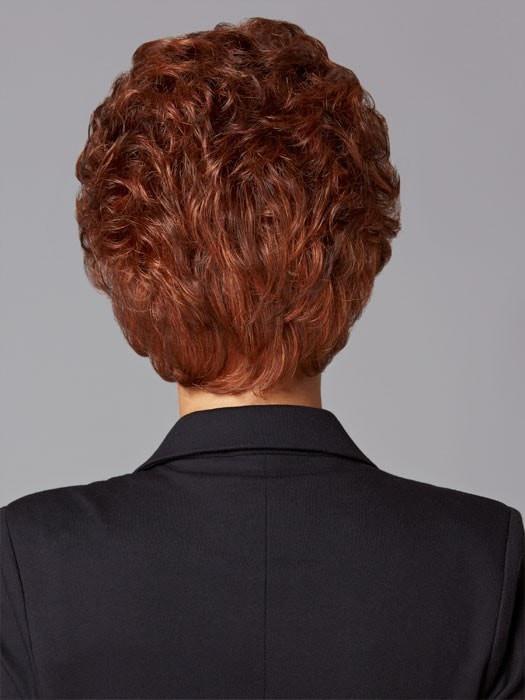 Pinnacle | Gray Short Red Women's Brunette Wavy Wigs - wigglytuff.net