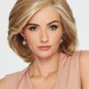 Upstage Large | Blonde Monofilament Women's Rooted Bob Synthetic Wigs - wigglytuff.net