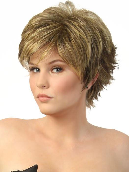 Fascination | Blonde Rooted Short Gray Straight Black Synthetic Wigs - wigglytuff.net