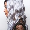 Layla | Black Curly Rooted Colored Gray New Arrivals Wavy Lace Front Wigs - wigglytuff.net