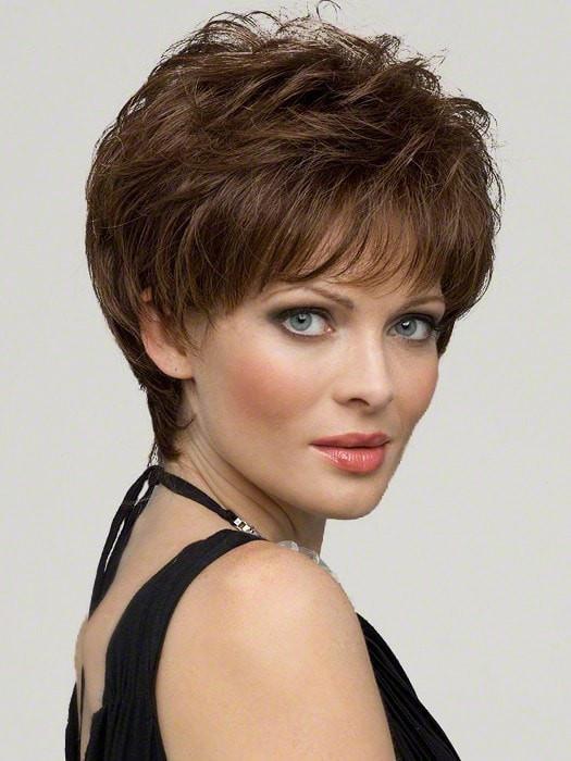 Aubrey | Black Women's Synthetic Rooted Blonde Short Red Monofilament Wigs - wigglytuff.net