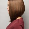 Taylor | Brunette Lace Front Colored Short Gray Bob Straight Wigs - wigglytuff.net