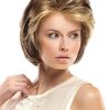 Hillary | Red Women's Lace Front Brunette Rooted Straight Short Wigs - wigglytuff.net