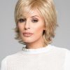 Trend Setter | Rooted Short Women's Layered Black Mid-Length Blonde Wigs - wigglytuff.net