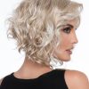 Harper | Bob Synthetic Curly Brunette Rooted Red Gray Women's Wigs - wigglytuff.net