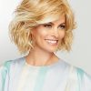 Visionary | Layered Synthetic Blonde Mid-Length Gray Bob Short Curly Wigs - wigglytuff.net