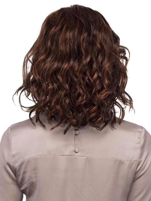 Brooklyn | Curly Layered Brunette Synthetic Mid-Length Bob Lace Front Women's Wigs - wigglytuff.net