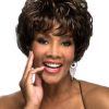 Joleen | Curly African American Short Brunette Synthetic Wigs - wigglytuff.net