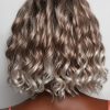 Julie | Curly Monofilament New Arrivals Red Synthetic Lace Front Blonde Rooted Wigs - wigglytuff.net