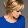 Delaney | Short Red Women's Monofilament Black Rooted Gray Straight Wigs - wigglytuff.net