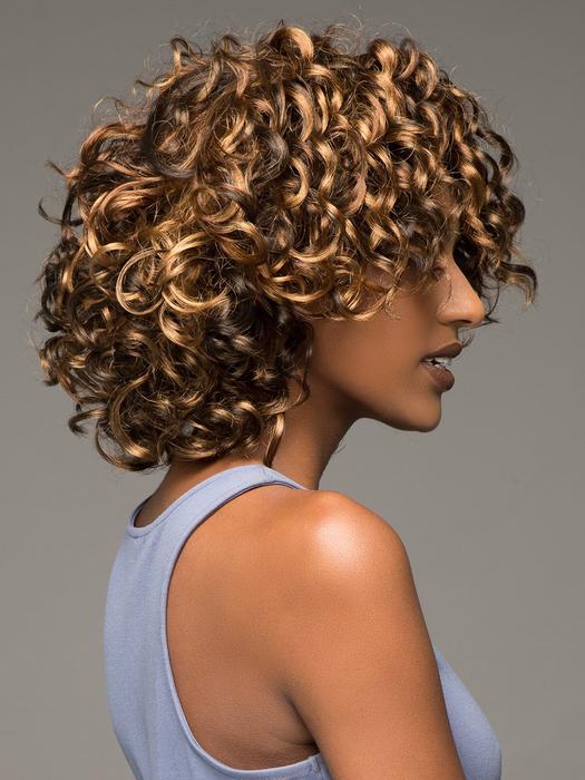Oprah-2 | Mid-Length Curly African American Women's Gray Wigs - wigglytuff.net