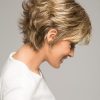 Voltage | Short Women's Wavy Layered Brunette Synthetic Blonde Rooted Wigs - wigglytuff.net